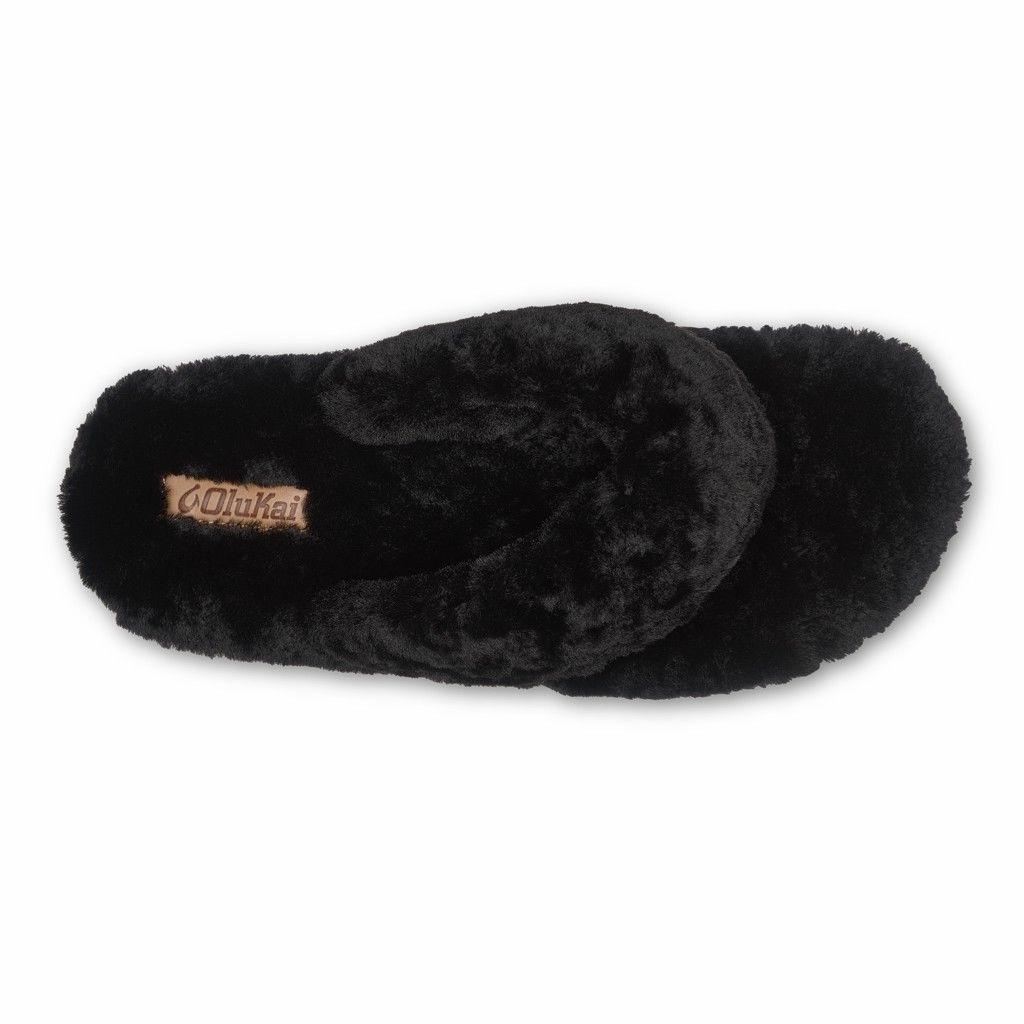 Olukai Women's Kipe A Heu Slipper - Black US507-324